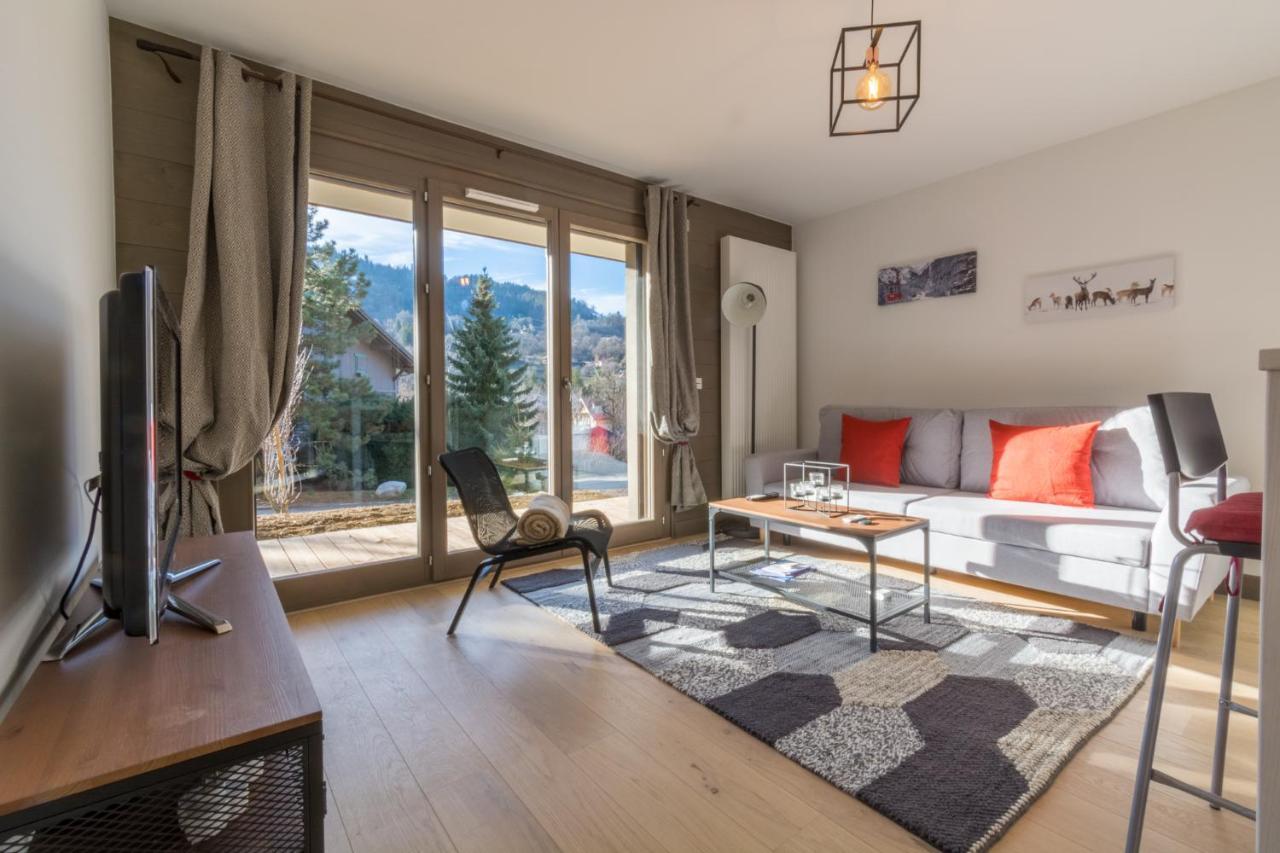 2 pièces vue domaine skiable proche arrêt navette - Chalet Perrette Apartamento Saint-Gervais-les-Bains Exterior foto
